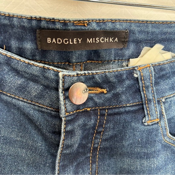 Badgley Mischka vintage Y2K blue jeans mid rise skinny size 29 - Picture 2 of 7